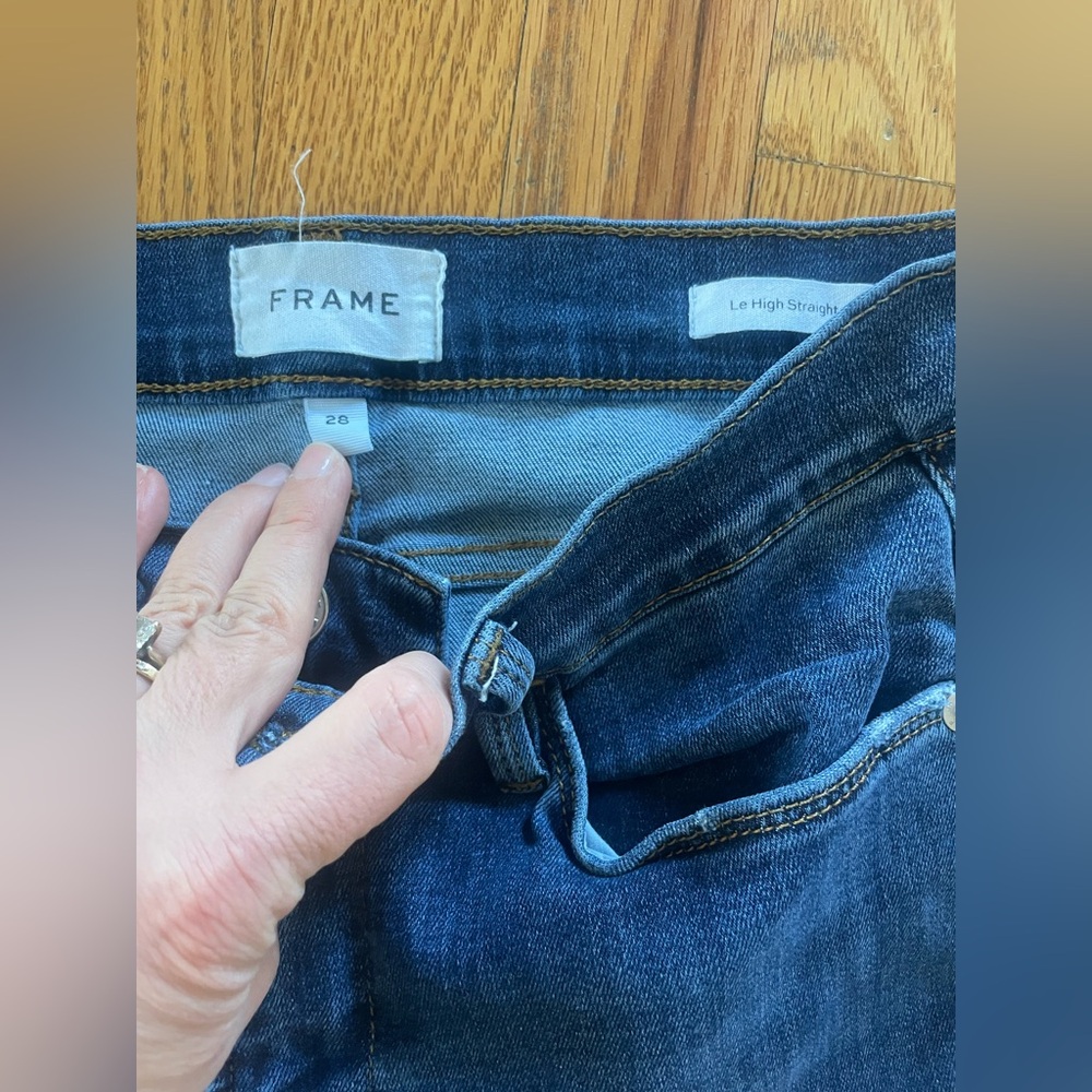 Frame Denim Women's High Rise Jeans - Dark Blue